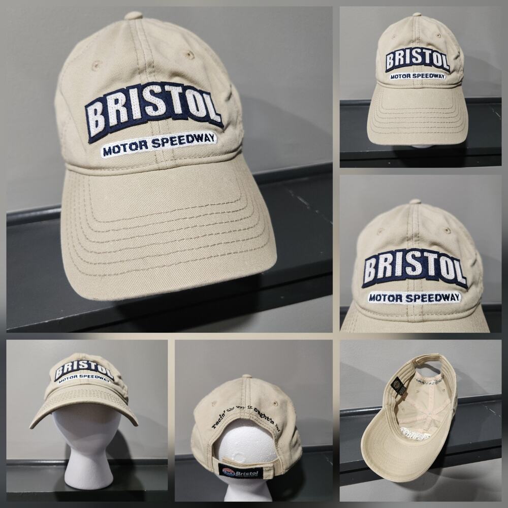 Bristol Motor Speedway NASCAR Racing Adjustable Strapback‎ Hat Cap